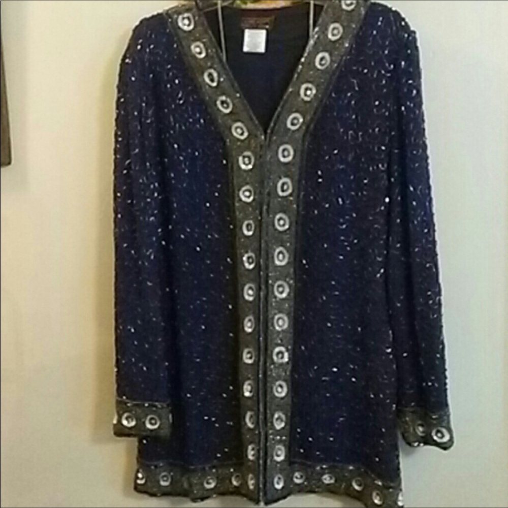 Gorgeous Vintage Eve’s Allure Beaded and Sequined Jacket